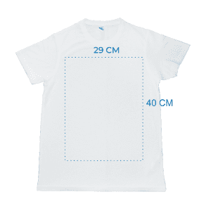 koszulka techniczna pole zadruku 29x40 cm