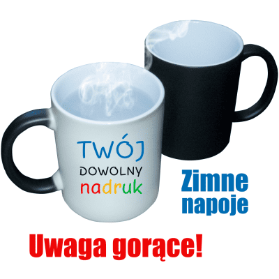 Kubek magiczny czarny 330 ml