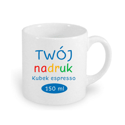 Kubek Espresso z Twoim dowolnym nadrukiem 150 ml